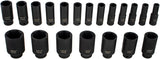 Impact wrench sockets 1/2" 10 - 38 mm 20 pcs. set socket wrench power socket Cr-Mo